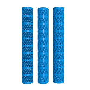 May include: Three blue plastic rollers with different textured patterns. The rollers are approximately 25 cm long.