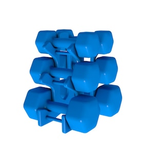 Fitness Dumbbells  file / printable stl file foprinters,Fitness Dumbbells Rack with Dumbbells stl file, Fitness Dumbbells  printer