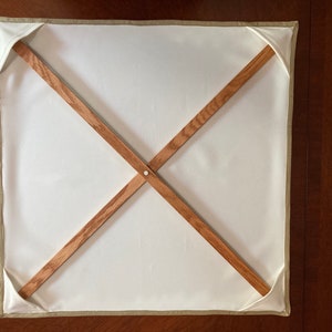 Canvas beating sheet and frame for field bug collection, entomology. Heavy duty outdoor canvas and binding, water & stain resistant, 26” sq.