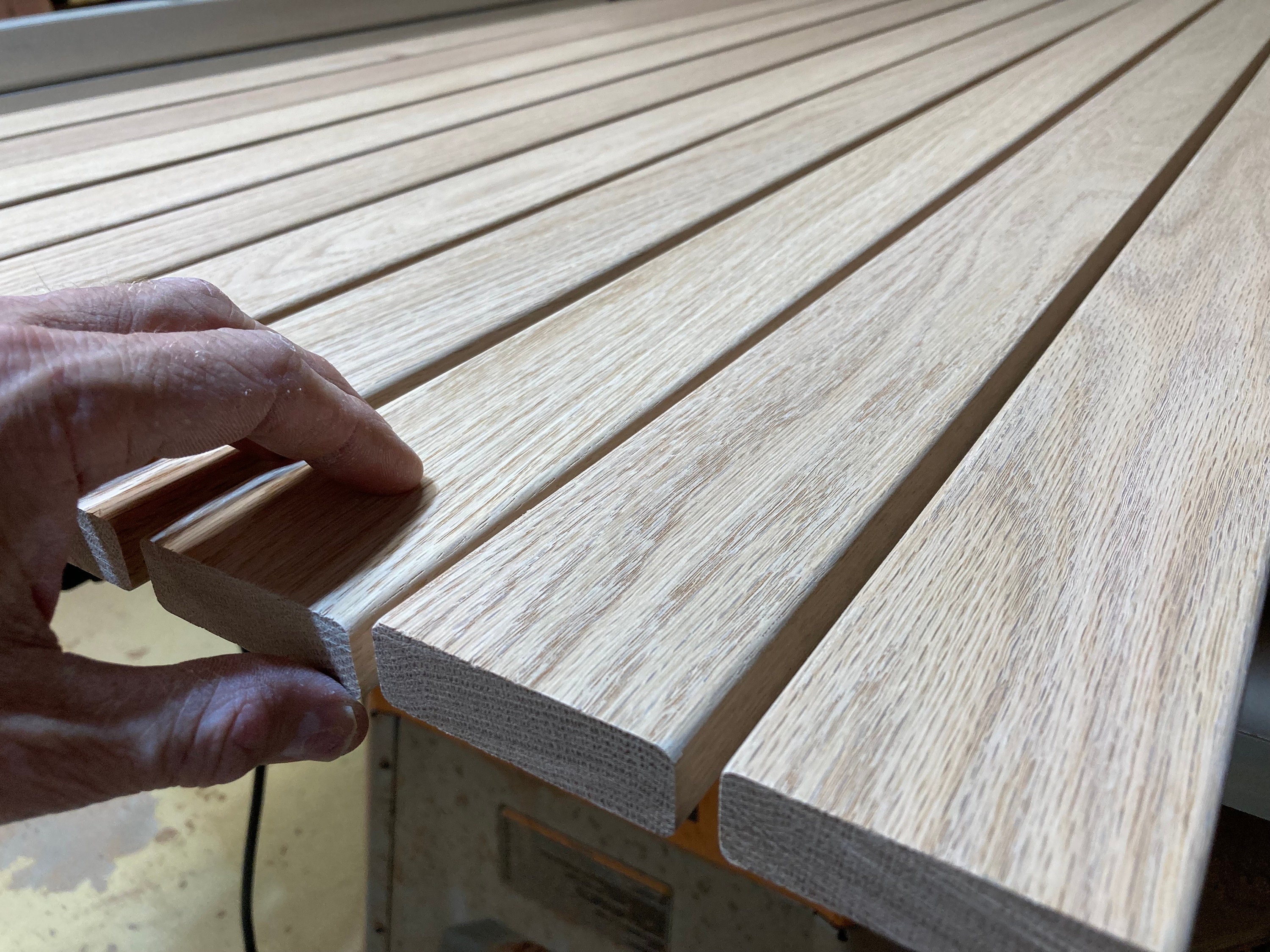 Rectangle Slats 10 Pieces, Red Oak Slats, 3/4” X 2-1/2” X 48”, Surface Planed, Rounded ...