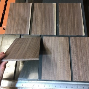 Deski rzemieślnicze z czarnego orzecha, 1/4” x 5-1/4” x 8-1/2”, opakowanie sześciu sztuk.