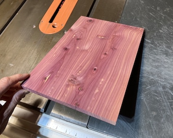 Aromatic Eastern Red Cedar, two boards @ 3/4” x 12-3/4 x 19”, two boards @ 3/4" x 12-3/4" x 12”, surface planed.