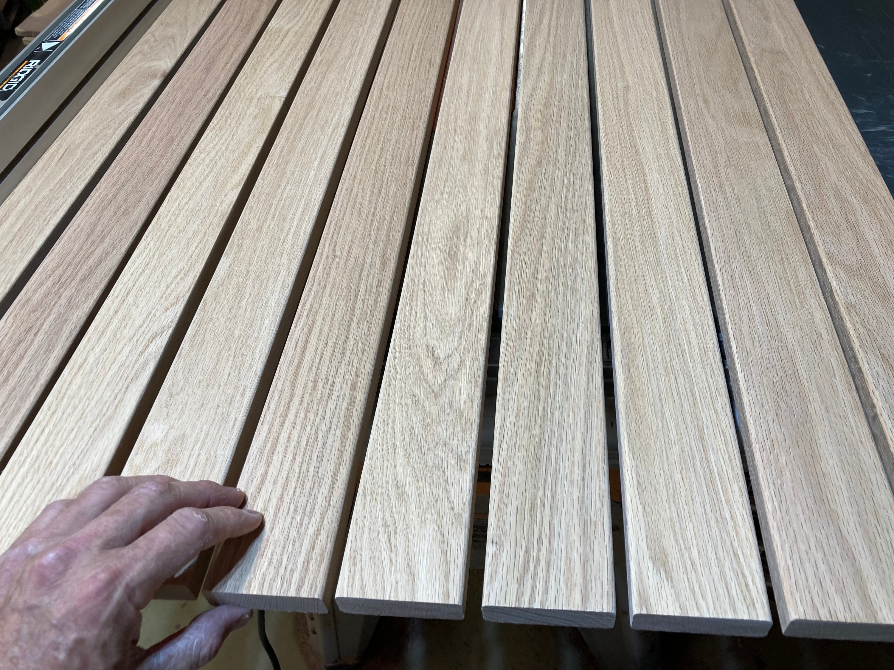 Rectangle Slats 10 Pieces, Red Oak Slats, 3/4” X 2-1/2” X 48”, Surface Planed, Rounded ...