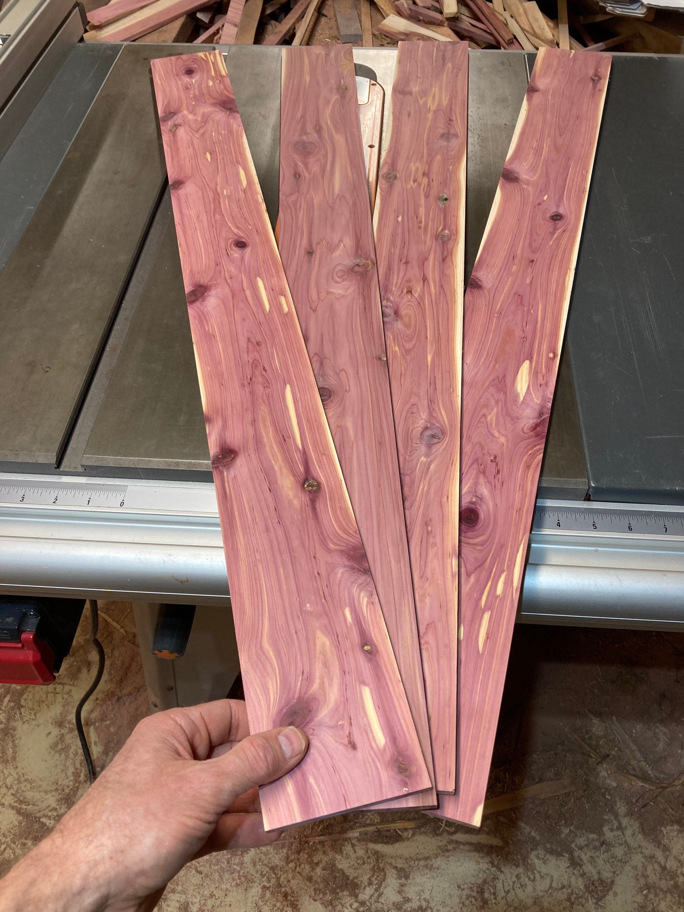 Aromatic Eastern Red Cedar two boards 1 4 x 3 1 2 x 36