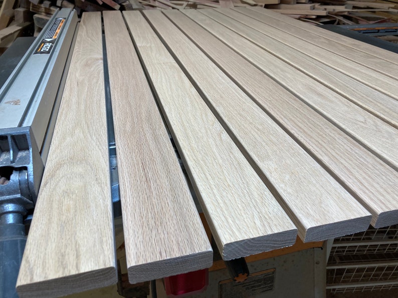 Row Slats 10 Pieces, Red Oak Slats, 3/4” X 2-1/2” X 48”, Surface Planed, Rounded ...