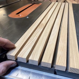 White Ash staves, 6 pcs at 1/2” x 3/4” x 24”, surface planed.  Photos are for reference only, pcs will be custom made to order.