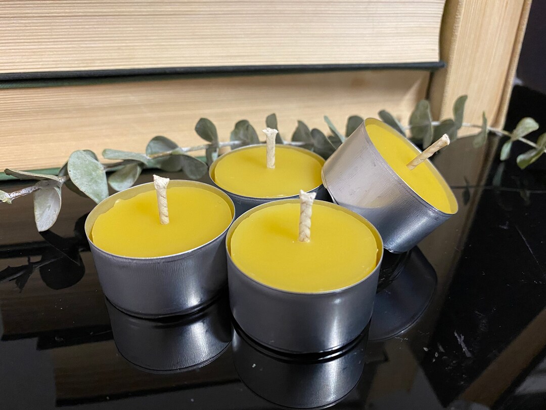 Beeswax Tealight Candle Etsy