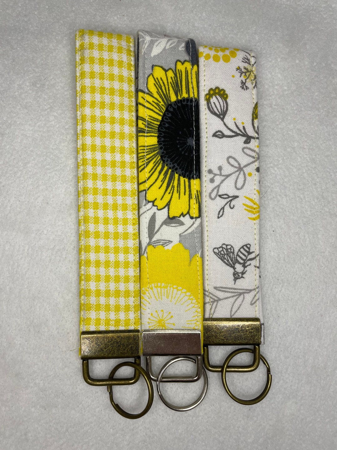 Yellow Themed Wristlet Keyfob/key Chain - Etsy