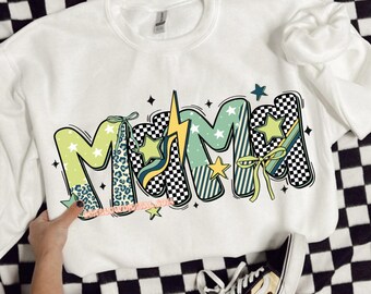Retro Mama PNG Digital Design, mama mini png, happy mama png, pink designs, mom tshirt designs, mom & daughter png, checkered mama png files