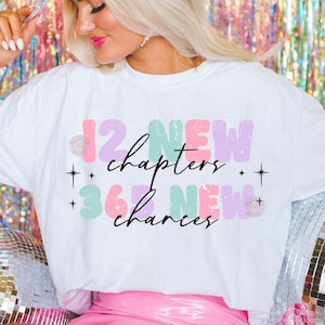 12 New Chapters 365 New Chances PNG-New Years Sublimation Digital Design Download-happy new year png, simple new year png, disco ball png