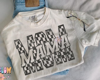 Mama PNG Digital Design Download, checkered mama png, retro mama png, trendy tshirt designs, png for moms, grunge png, edgy png designs