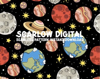 Naadloze ruimtepatroon, planeten naadloos bestand, naadloze patronen voor jongens, jongenssublimatieontwerpen, astronaut naadloze bestandsontwerpen