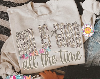 God is Good All the Time PNG Digital Design, bow christian png, faith based png, camo christian designs, fall png, bible verse png designs