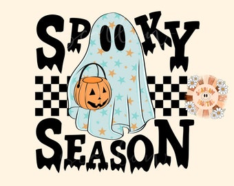 Spooky Season PNG-Halloween Sublimation Digital Design Download-cute ghost png, little boy png, spooky boy png, trendy png, pumpkin png