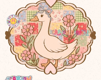 Thrifted Vintage Style Goose PNG Digital Design