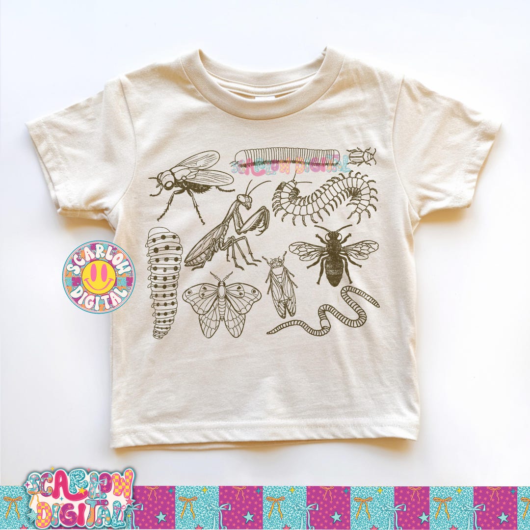 Insect Pattern Boy Bugs and Insects PNG Digital Design for Boys - Etsy