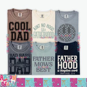 Dad PNG Design Bundle, cool dad png, rad dad designs, father mows best png, fatherhood is kingdom work png, daddy png, father's day png