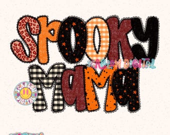 Spooky Mama PNG Digital Design, laced halloween png, halloween mama png, png for moms, fall mama png, spooky season png, mama mini png file
