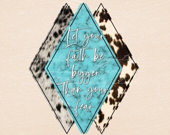 Faith Over Fear Western Religious PNG sublimation Design Download, Christian png, religion png, bible verse png, faith png, western png