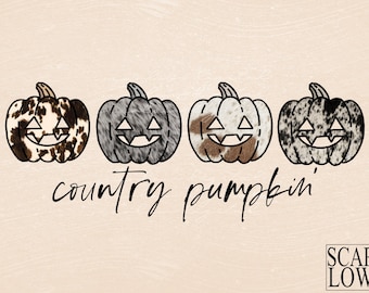 Country Pumpkin Western Fall PNG sublimation Design Download, western halloween png, country fall png, southern pumpkin png, country png