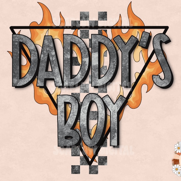 Daddy’s Boy PNG-Skateboard Sublimation Digital Design Download-little boy png, boy sublimation, rocker boy png, edgy png, retro boy png