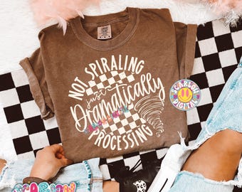 Funny Mental Health PNG: Dramatically Processing Retro Design (Digital Download)