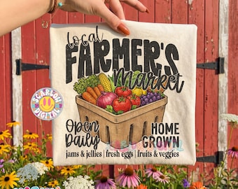 Farmer's Market Summer Farm PNG Digital Design