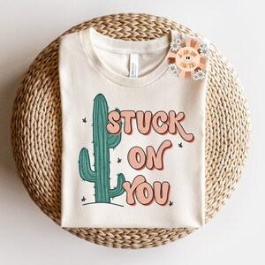 Stuck on You PNG-Valentine’s Day Sublimation Digital Design Download-western png, cactus png, cowboy valentine png, png for boys, vday png bild 4