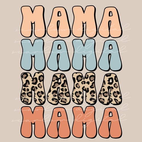 Boho Mama PNG Sublimation Design Download Retro Mama Png - Etsy