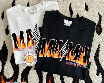 Mama Fire Flames PNG Digital Design, grunge mama png, edgy mama png, mama mini png, png designs for mom, rocker mama png, trendy mama png