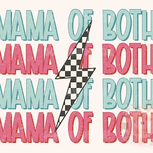 Mama of Both PNG Sublimation Digital Design Download-mother of boys png, mother of girls png, mommy png, Mother’s Day png, stars png design