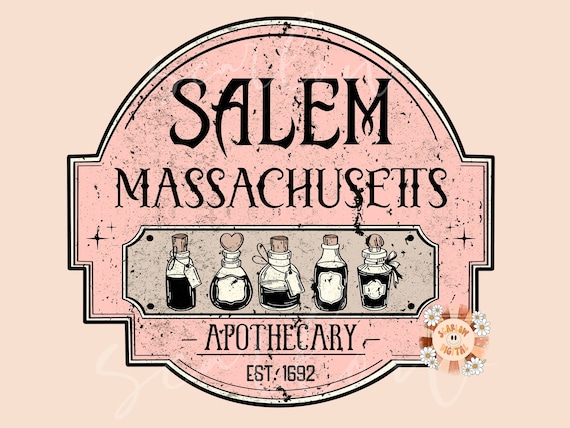 Salem Massachusetts Apothecary PNG-Halloween Sublimation Digital Design Download-witches png, witchcraft png, magic png, spooky png design