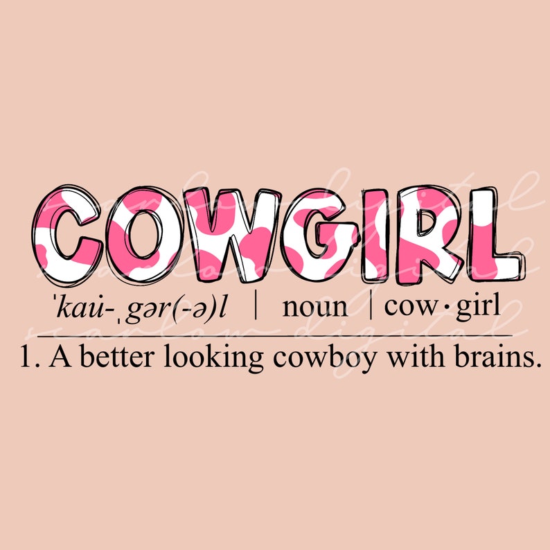 Cow Print Cowgirl PNG, Sublimation Design Download, Tshirt designs for girls, western png, cowgirl design, rodeo png, cowgirl png, cow print image 1