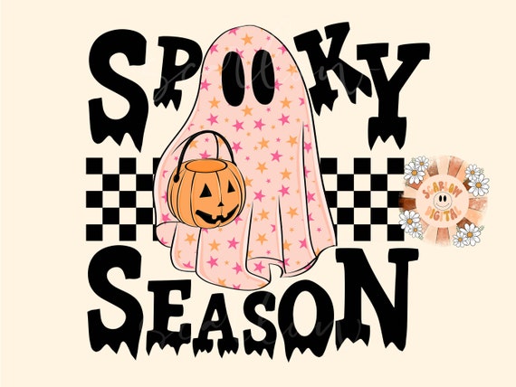 Spooky Season PNG-Halloween Sublimation Digital Design Download-cute ghost png, little girl png, spooky girl png, trendy png, pumpkin png