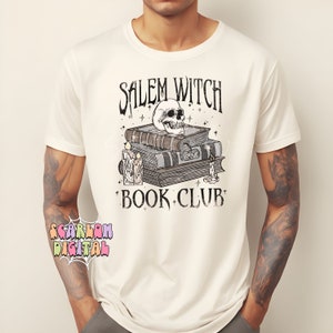 Salem Witch Book Club PNG-Halloween Sublimation Digital Design Download-book reader png, spell book png, spooky season png, witchcraft png image 2
