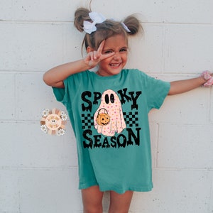 Spooky Season PNG-Halloween Sublimation Digital Design Download-cute ghost png, little girl png, spooky girl png, trendy png, pumpkin png bild 3