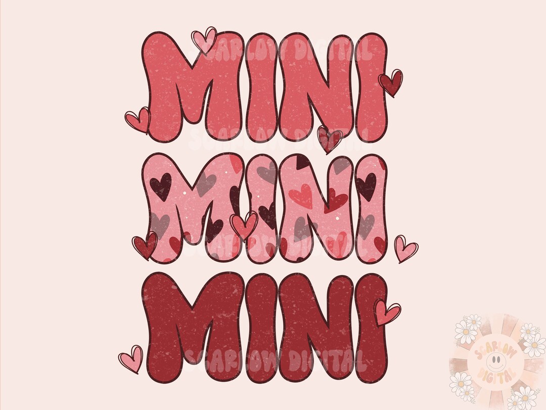 Mini Png-valentines Day Sublimation Digital Design - Etsy