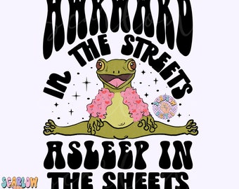 Awkward in the Streets Asleep in the Sheets PNG-Funny Sublimation Digital Design Download-froggy png, adult humor png, raunchy png designs