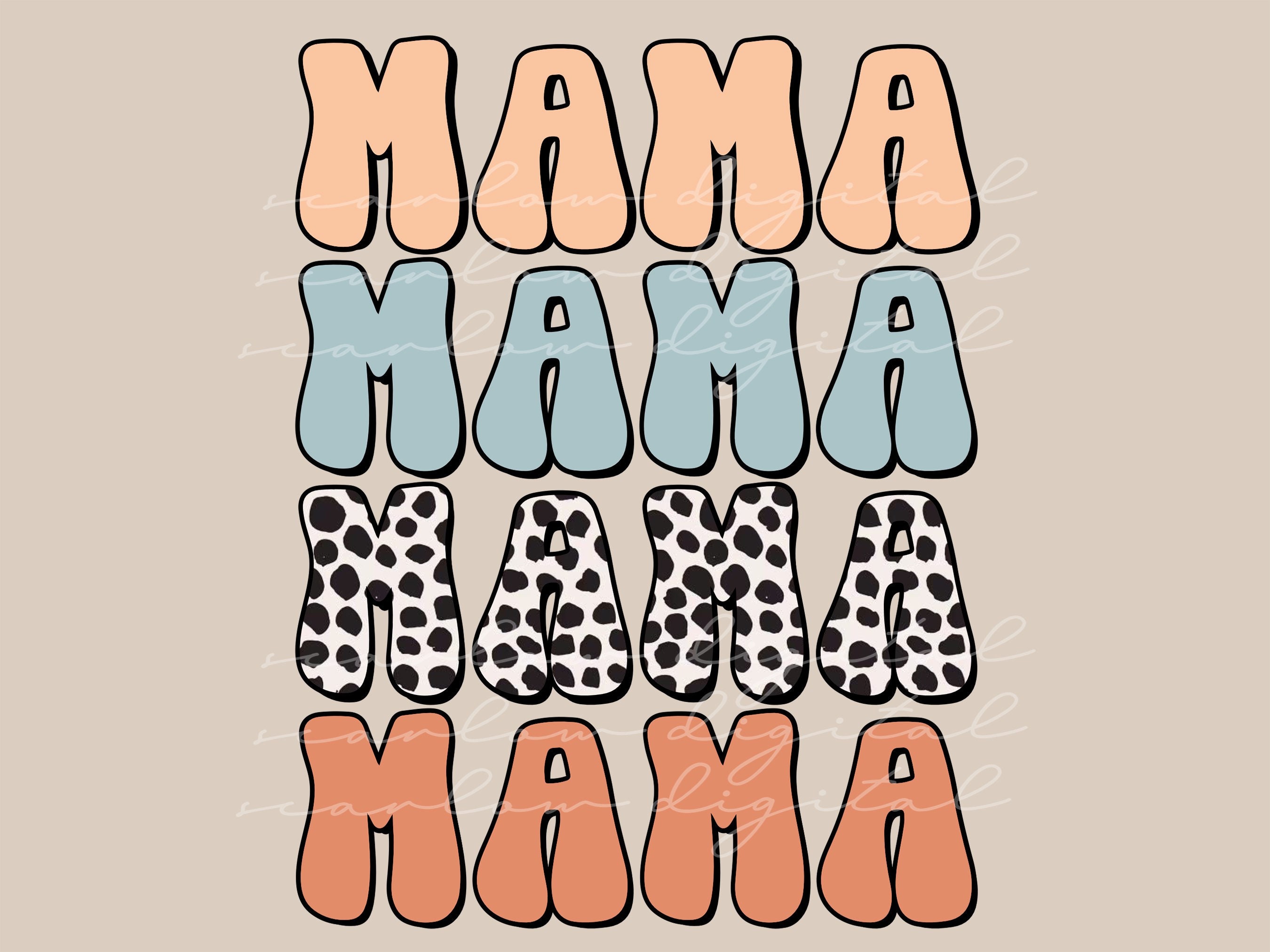 Boho Mama PNG Sublimation Design Download Retro Mama Png - Etsy