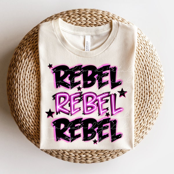 Rebel Neon Pink Punk Rock PNG sublimation Design Download, toddler girl png, pink rock png, vintage rock png, retro png, png for women