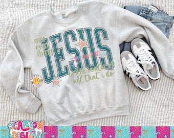 Jesus Over Everything PNG Digital Design