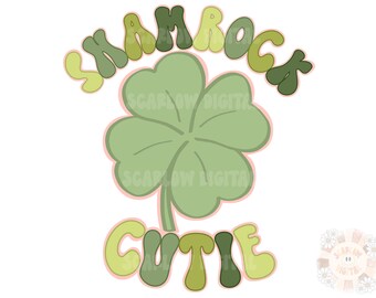 Shamrock Cutie PNG-Saint Patrick’s Day Sublimation Digital Design Download-clover png, leprechaun png, rainbow png, st Patty’s day png