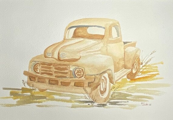 The Rusty Truck original watercolor