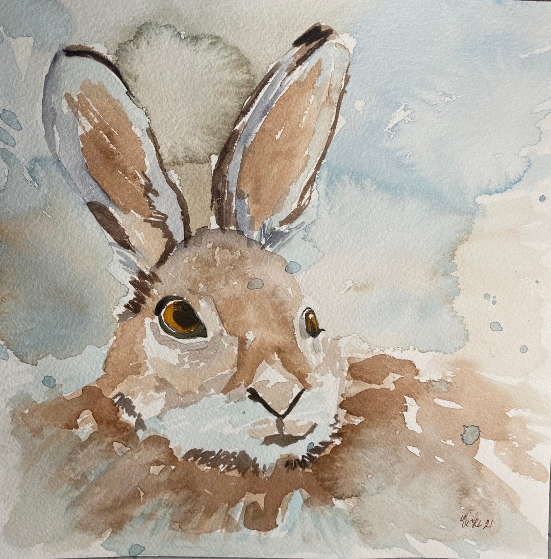 Bunny Rabbit Original Watercolor - Etsy