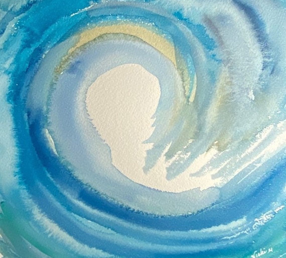 The Wave original watercolor
