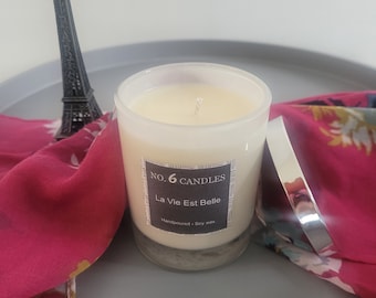 French perfume candle, France gift, travel gifts for her, birthday gift for friend, for mum, floral scented candle, luxury home fragrance