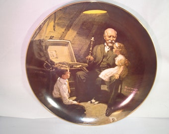 Norman Rockwell Decorative Plate- Grandpa's Treasure Chest