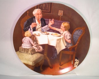 Norman Rockwell Decorative Plate- The Gourmet