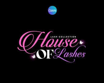 Plantilla de logotipo de pestañas y belleza: logotipo editable en Canva