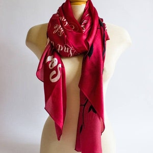 Mother&#39;s Day Gift from Daughter, Christian Bible Verse Silk Scarf Gift, Baptism Gift from Godmother, Adult Baptism Gift